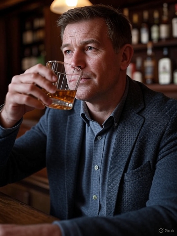 ウイスキーを飲む男